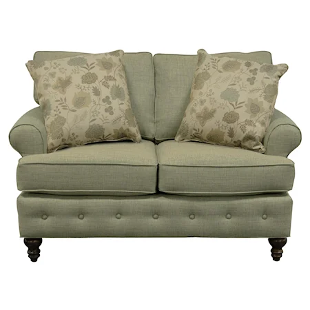 Living Room Loveseat with Button Tufts